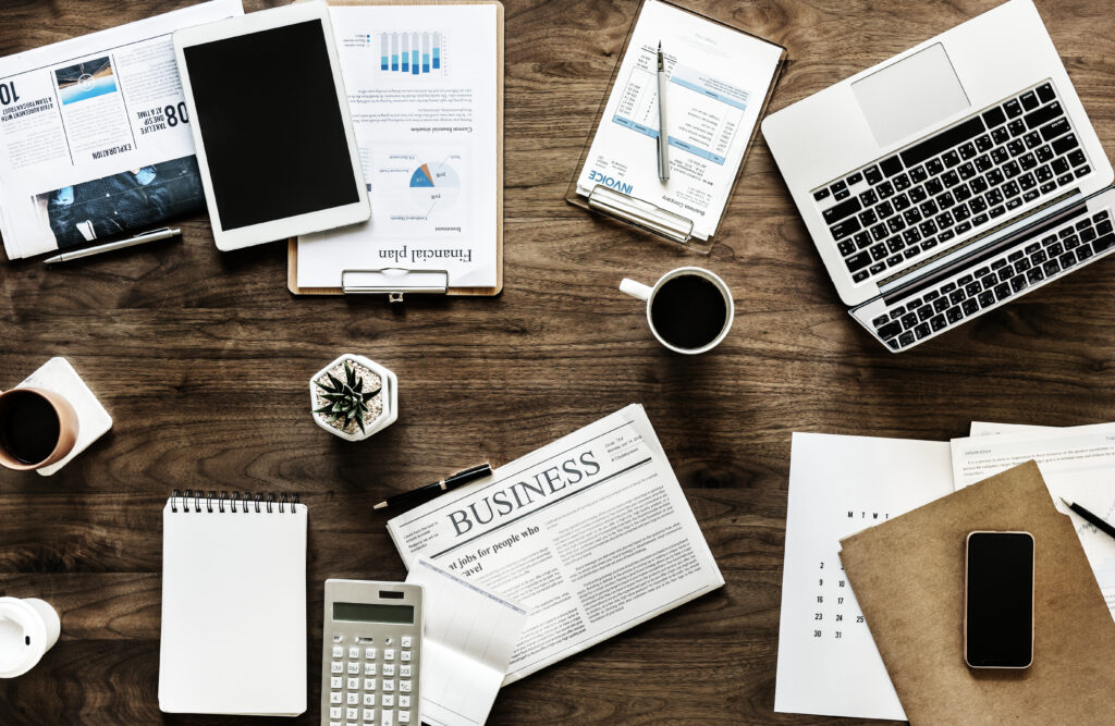 ITR form with calculator and bank statements representing financial clarity and planning.
